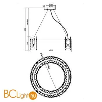 Подвесной светильник Maytoni Rocio MOD036PL-12N - Фото 0