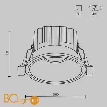 Встраиваемый светильник Maytoni Round DL058-12W4K-W - Фото 8
