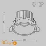 Встраиваемый светильник Maytoni Round DL058-7W3K-W - Фото 5
