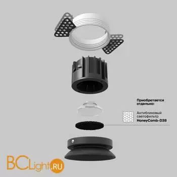 Встраиваемый светильник Maytoni Round DL058-12W3K-TRS-B - Фото 1