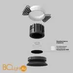 Встраиваемый светильник Maytoni Round DL058-12W3K-TRS-B - Фото 1