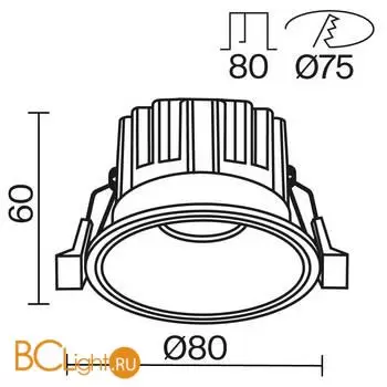 Встраиваемый светильник Maytoni Round DL058-12W4K-B - Фото 7