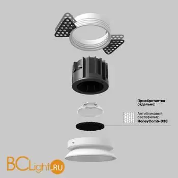 Встраиваемый светильник Maytoni Round DL058-12W3K-TRS-W - Фото 1