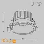 Встраиваемый светильник Maytoni Round DL058-12W2.7K-B - Фото 5