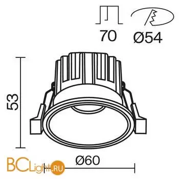 Встраиваемый светильник Maytoni Round DL058-7W2.7K-B - Фото 1