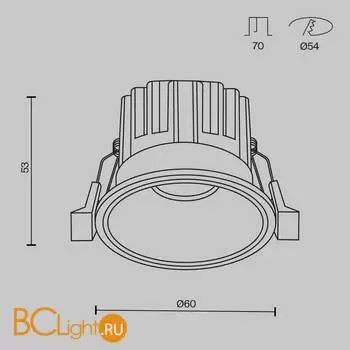 Встраиваемый светильник Maytoni Round DL058-7W2.7K-B - Фото 7