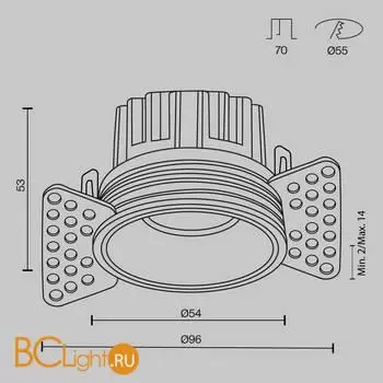 Встраиваемый светильник Maytoni Round DL058-7W2.7K-TRS-B - Фото 6