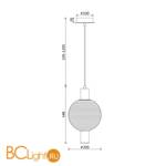 Подвесной светильник Maytoni Rueca P060PL-01BS - Схема