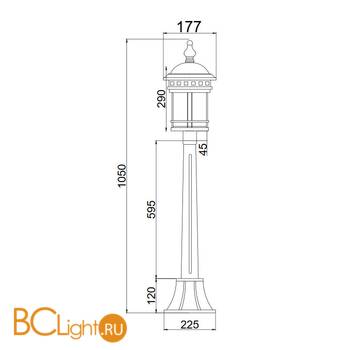 Садово-парковый фонарь Maytoni Salamanca O031FL-01BR - Схема