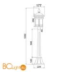 Садово-парковый фонарь Maytoni Salamanca O031FL-01BR - Схема