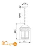 Уличный подвесной светильник Maytoni Salamanca O031PL-01BR - Схема