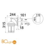 Уличный настенный светильник Maytoni Salamanca O031WL-01BR - Схема