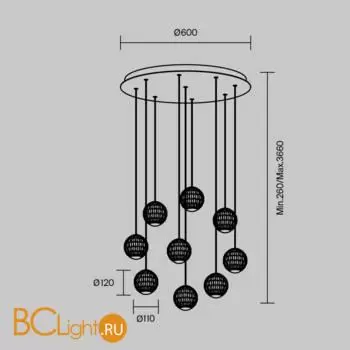 Подвесной светильник Maytoni Sapphire new MOD293PL-L56BS3K - Фото 4