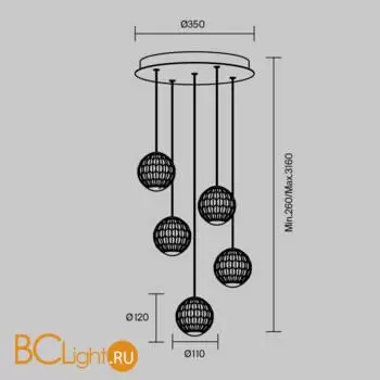 Подвесной светильник Maytoni Sapphire new MOD293PL-L30BS3K - Фото 4