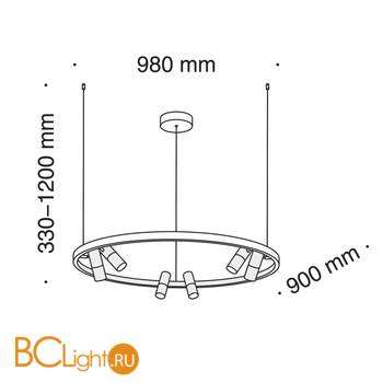 Подвесной светильник Maytoni Satellite MOD102PL-L42B4K - Схема