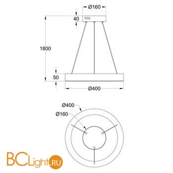 Подвесной светильник Maytoni Saturno MOD415PL-L36BS4K - Схема