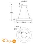 Подвесной светильник Maytoni Saturno MOD415PL-L36BS4K - Схема