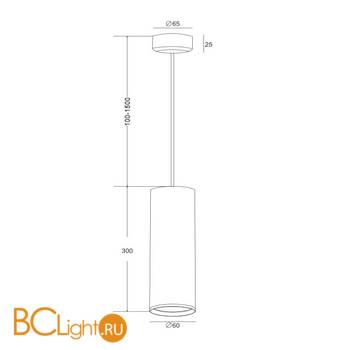 Подвесной светильник Maytoni Focus Design GU10 1x50Вт P038PL-01G - Схема