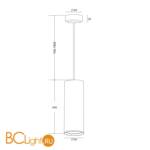 Подвесной светильник Maytoni Focus Design GU10 1x50Вт P038PL-01G - Схема