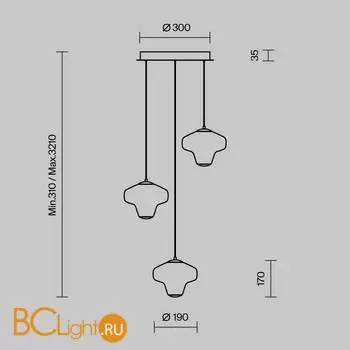 Подвесной светильник Maytoni Sirocco MOD359PL-L17BS3K - Фото 2