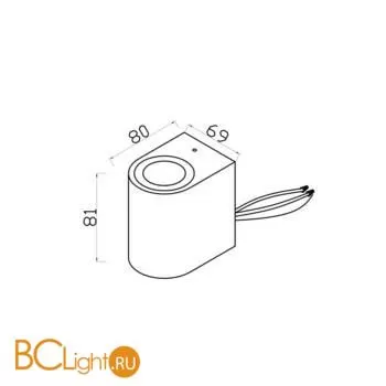 Уличный настенный светильник Maytoni Slat O044WL-01B - Фото 2
