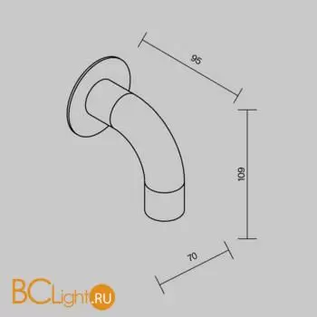 Уличный настенный светильник Maytoni Sleek O477WL-L2GF3K - Фото 8