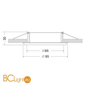 Встраиваемый светильник Maytoni Slim GU10 1x50Вт DL027-2-01W - Схема