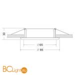 Встраиваемый светильник Maytoni Slim GU10 1x50Вт DL027-2-01W - Схема