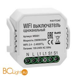Компактный WI-FI выключатель одноканальный. Мощность 2300W (250W LED). Режимы: дистанционное управление освещением (Вкл/Выкл), выставление таймера работы. MS001