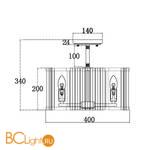 Потолочный светильник Maytoni Solar MOD087CL-04G - Схема