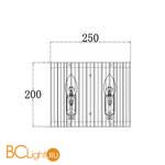 Настенный светильник Maytoni Solar MOD087WL-02G - Схема