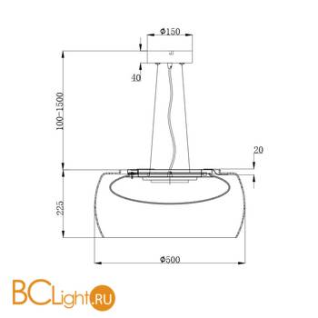 Подвесной светильник Maytoni Solen MOD073PL-L16B3K - Схема