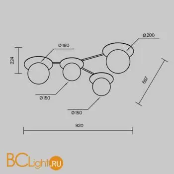 Потолочный светильник Maytoni Star sky MOD291CL-04BS - Фото 3