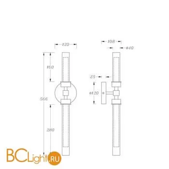 Бра Maytoni Stelo MOD116WL-L7BS3K - Фото 1