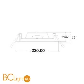 Встраиваемый светильник Maytoni Stockton 3000K 1x18Вт 110° IP 44 DL017-6-L18W - Фото 1