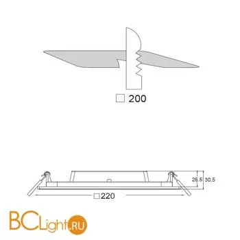 Встраиваемый светильник Maytoni Stockton 4000K 1x18Вт 110° IP 44 DL022-6-L18W - Фото 0