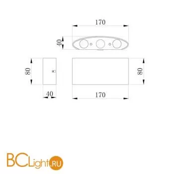 Уличный настенный светильник Maytoni Strato O417WL-L6GR3K - Фото 0