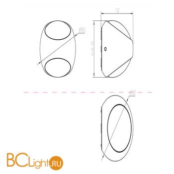 Уличный настенный светильник Maytoni Stream O032WL-L6W3K - Схема