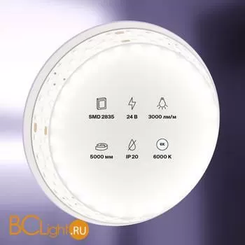 Светодиодная лента 2835 24V 6000K 27Вт/м 252LED/м IP20 Maytoni 20033 - Фото 0