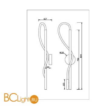 Бра Maytoni Tau MOD166WL-L12G3K - Фото 3