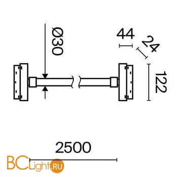 Трековый светильник Maytoni Tau TR101-2-50W4K-B - Фото 1