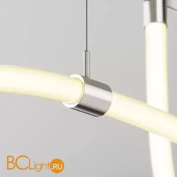 Потолочный коннектор с тросовым подвесом Tau в шинопровод Flarity платина TRA154CSW-1PT - Фото 1