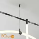 Потолочный коннектор с тросовым подвесом Tau в шинопровод Flarity черный TRA154CSW-1B - Фото 0