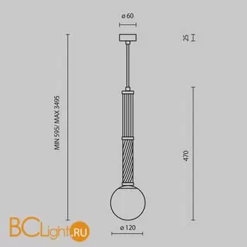 Подвесной светильник Maytoni Teatro MOD287PL-01BS - Фото 0