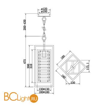 Подвесной светильник Maytoni Tening MOD060PL-01CH - Схема