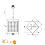 Подвесной светильник Maytoni Tening MOD060PL-04CH - Схема