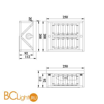 Настенный светильник Maytoni Tening MOD060WL-01G - Схема