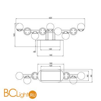 Бра Maytoni Tessara MOD081WL-L13G3K - Схема