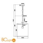 Подвесной светильник Maytoni Torony MOD066PL-01CH - Схема