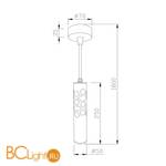 Подвесной светильник Maytoni Torre P037PL-L11B4K - Схема